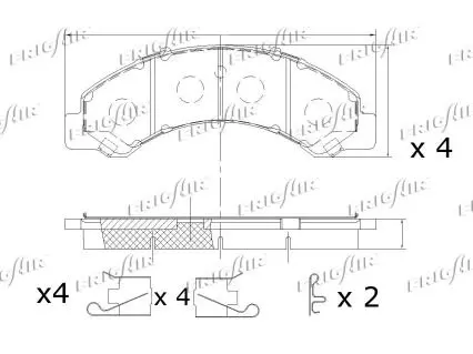 Handler.Part Brake pad set, disc brake FRIGAIR PD20503 2