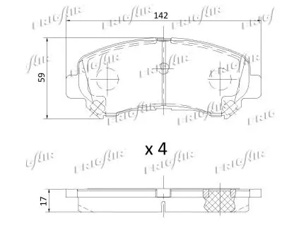 Handler.Part Brake pad set, disc brake FRIGAIR PD21501 2