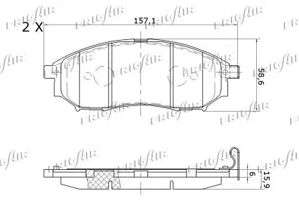 Handler.Part Brake pad set, disc brake FRIGAIR PD21508 2