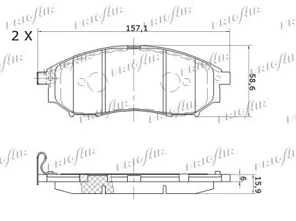 Handler.Part Brake pad set, disc brake FRIGAIR PD21508 3