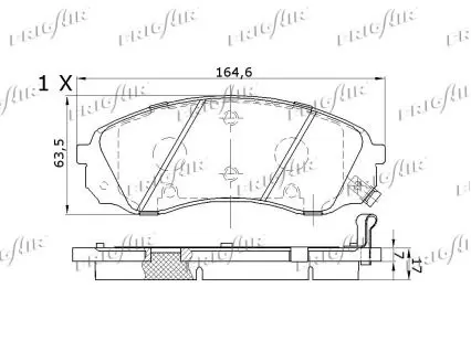 Handler.Part Brake pad set, disc brake FRIGAIR PD28510 2