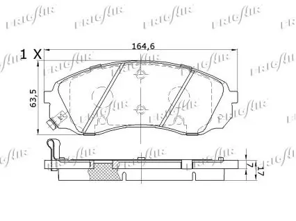 Handler.Part Brake pad set, disc brake FRIGAIR PD28510 3