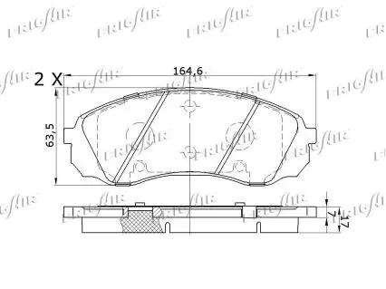 Handler.Part Brake pad set, disc brake FRIGAIR PD28510 4