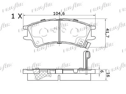 Handler.Part Brake pad set, disc brake FRIGAIR PD28513 2