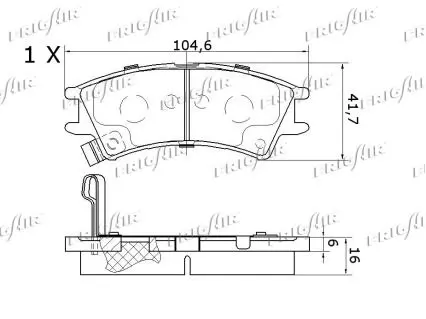 Handler.Part Brake pad set, disc brake FRIGAIR PD28513 3