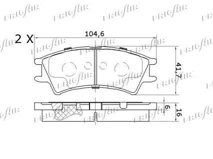 Handler.Part Brake pad set, disc brake FRIGAIR PD28513 4