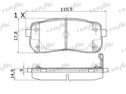 Handler.Part Brake pad set, disc brake FRIGAIR PD28514 2