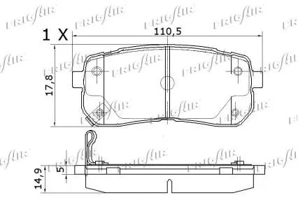 Handler.Part Brake pad set, disc brake FRIGAIR PD28514 3