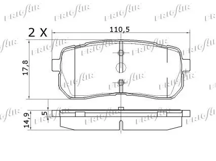 Handler.Part Brake pad set, disc brake FRIGAIR PD28514 4