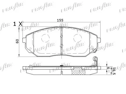 Handler.Part Brake pad set, disc brake FRIGAIR PD33503 2