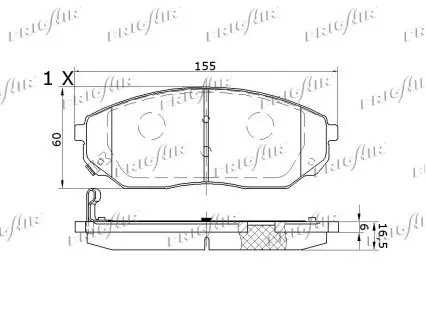 Handler.Part Brake pad set, disc brake FRIGAIR PD33503 3