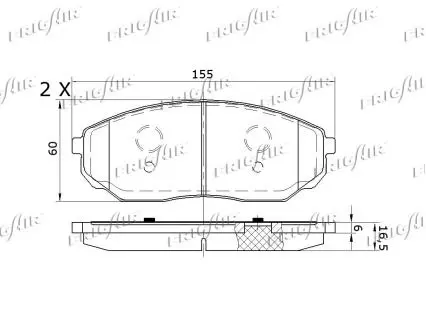 Handler.Part Brake pad set, disc brake FRIGAIR PD33503 4