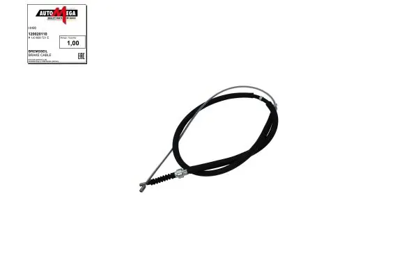 Handler.Part Cable, parking brake AUTOMEGA DELLO 120020110 1