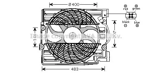 Handler.Part Fan, radiator PRASCO BW7509 1