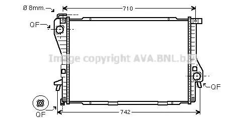 Handler.Part Radiator, engine cooling PRASCO BWA2300 1