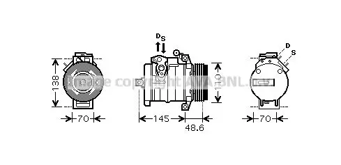 Handler.Part Compressor, air conditioning PRASCO BWAK334 1