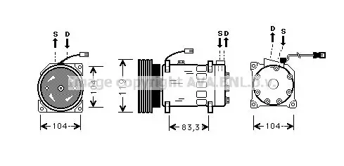 Handler.Part Compressor, air conditioning PRASCO CNK179 1