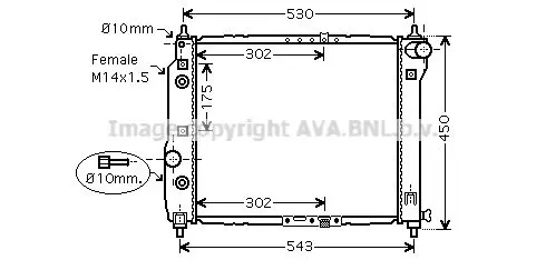 Handler.Part Radiator, engine cooling PRASCO DWA2069 1