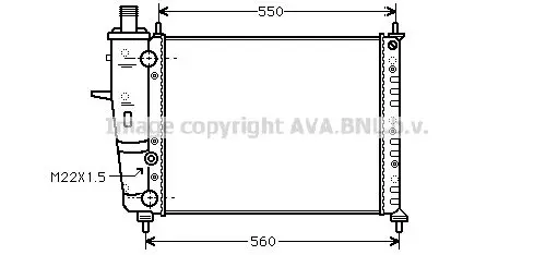 Handler.Part Radiator, engine cooling PRASCO FT2160 1