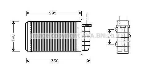 Handler.Part Heat exchanger, interior heating PRASCO FT6183 1