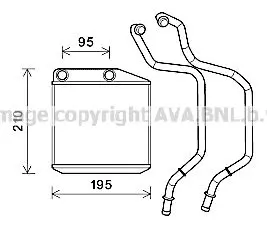 Handler.Part Heat exchanger, interior heating PRASCO FT6313 1