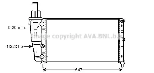 Handler.Part Radiator, engine cooling PRASCO FTA2140 1