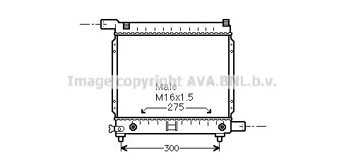 Handler.Part Radiator, engine cooling PRASCO MS2064 1