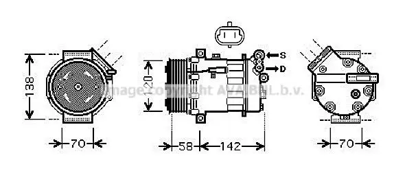 Handler.Part Compressor, air conditioning PRASCO OLK448 1