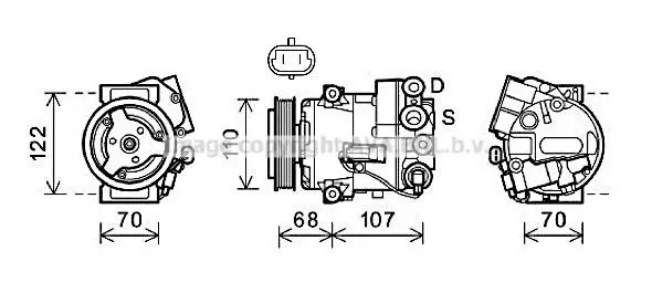 Handler.Part Compressor, air conditioning PRASCO OLK594 1