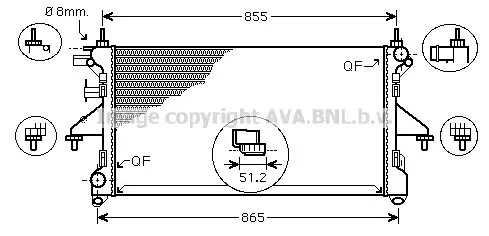 Handler.Part Radiator, engine cooling PRASCO PEA2308 1