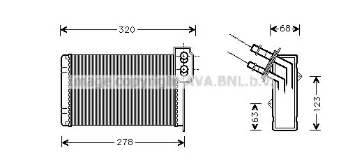 Handler.Part Heat exchanger, interior heating PRASCO RT6048 1