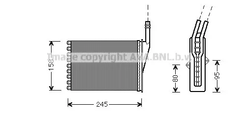 Handler.Part Heat exchanger, interior heating PRASCO RTA6249 1