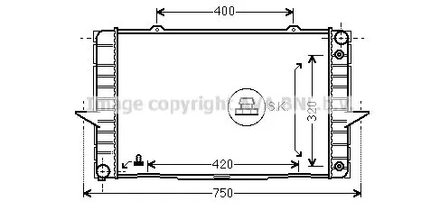 Handler.Part Radiator, engine cooling PRASCO VO2092 1