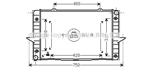 Handler.Part Radiator, engine cooling PRASCO VO2093 1