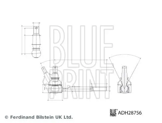 Handler.Part Tie rod end Blue Print ADH28756 2