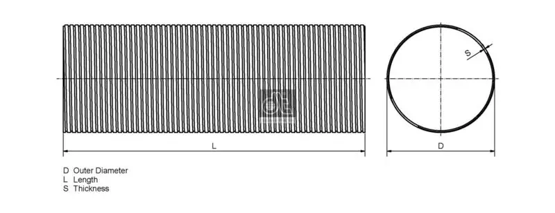 Handler.Part Flex hose, exhaust system DT Spare Parts 325050 2