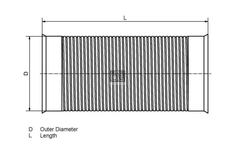 Handler.Part Flex hose, exhaust system DT Spare Parts 637151 2