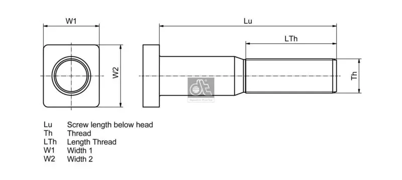 Handler.Part Wheel stud DT Spare Parts 117130 2