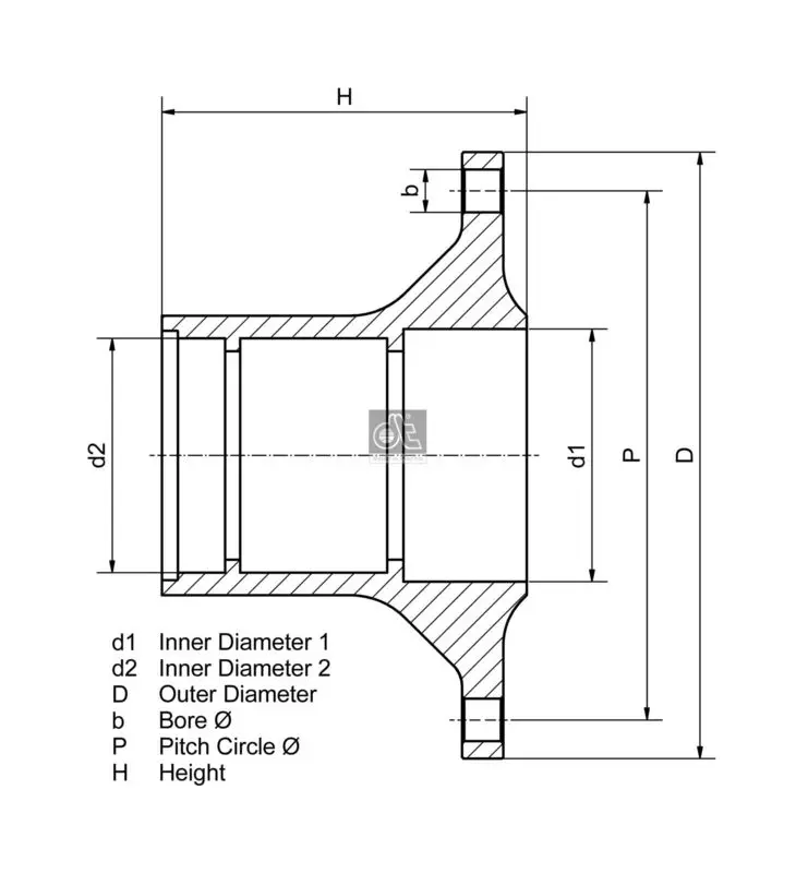 Handler.Part Wheel hub DT Spare Parts 520171 1