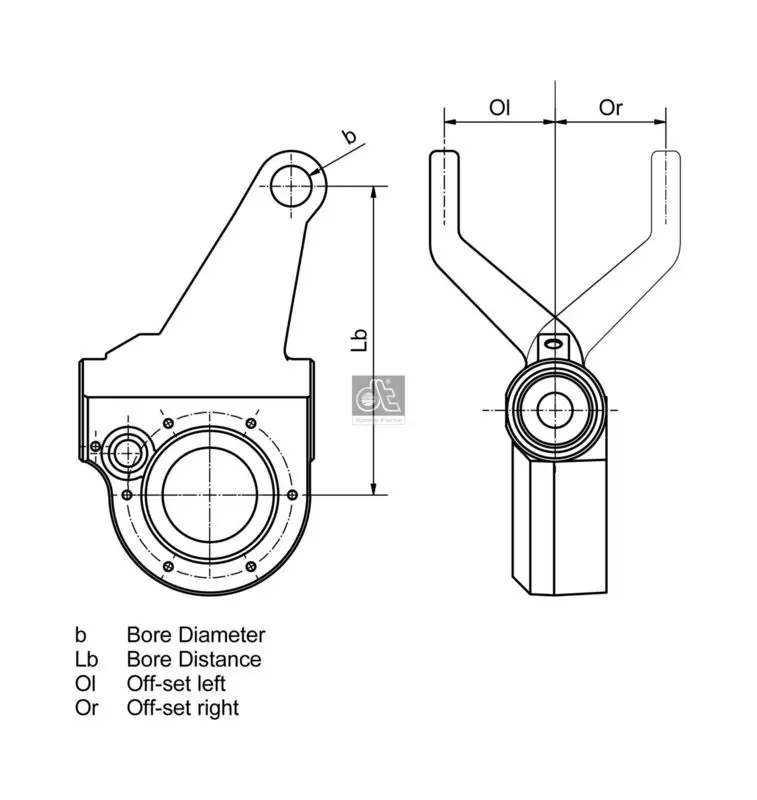 Handler.Part Brake adjuster DT Spare Parts 521303 1