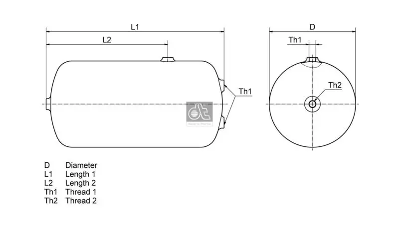 Handler.Part Air tank, compressed-air system DT Spare Parts 118391 2