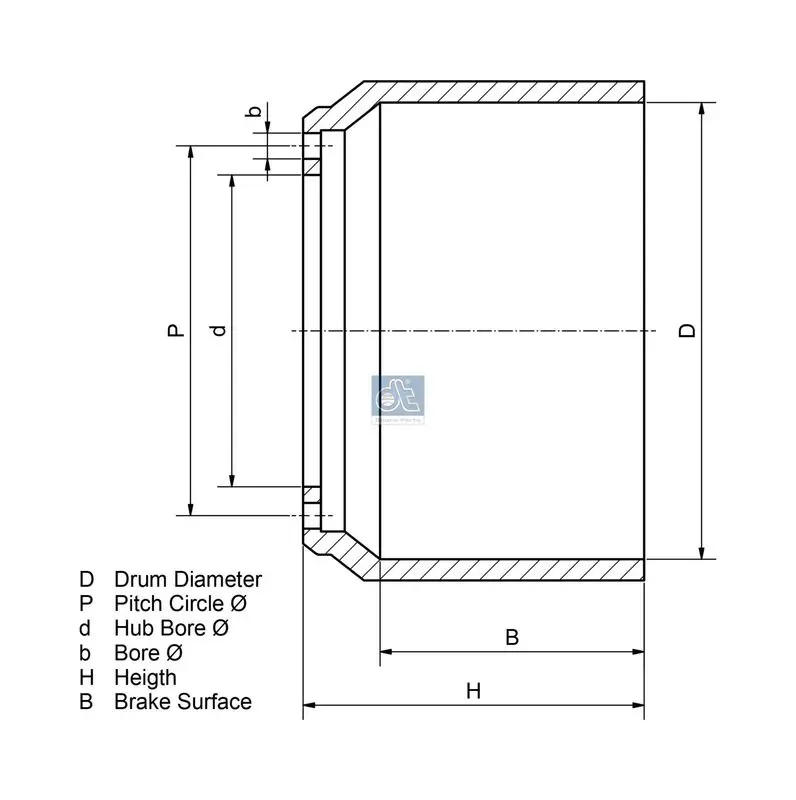 Handler.Part Brake Drum DT Spare Parts 660024 3