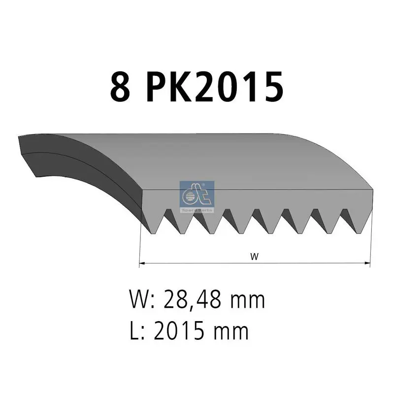 Handler.Part V-ribbed belts DT Spare Parts 121183 1