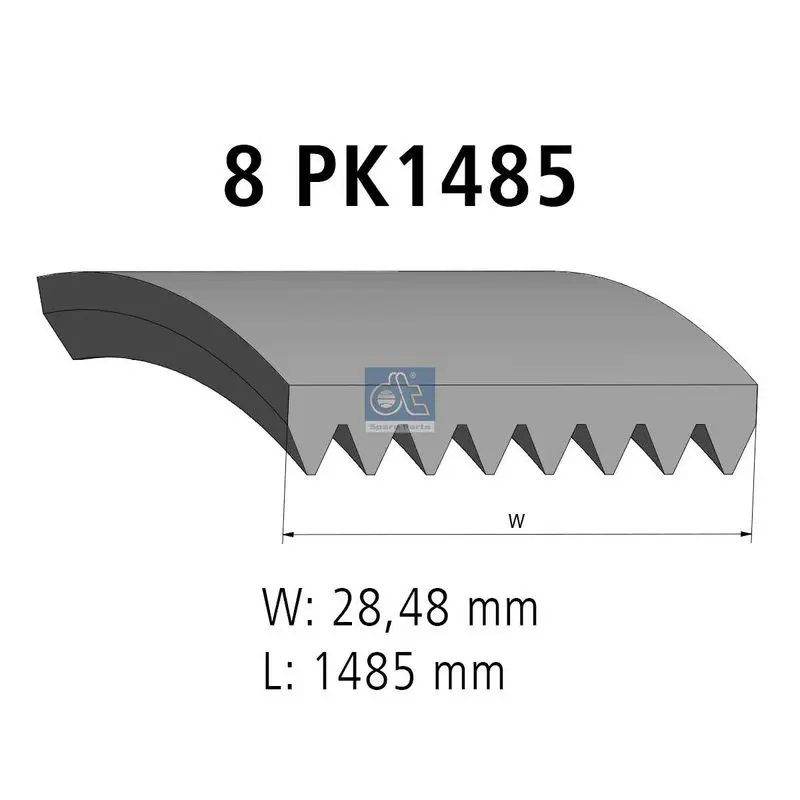 Handler.Part V-ribbed belts DT Spare Parts 121185 1