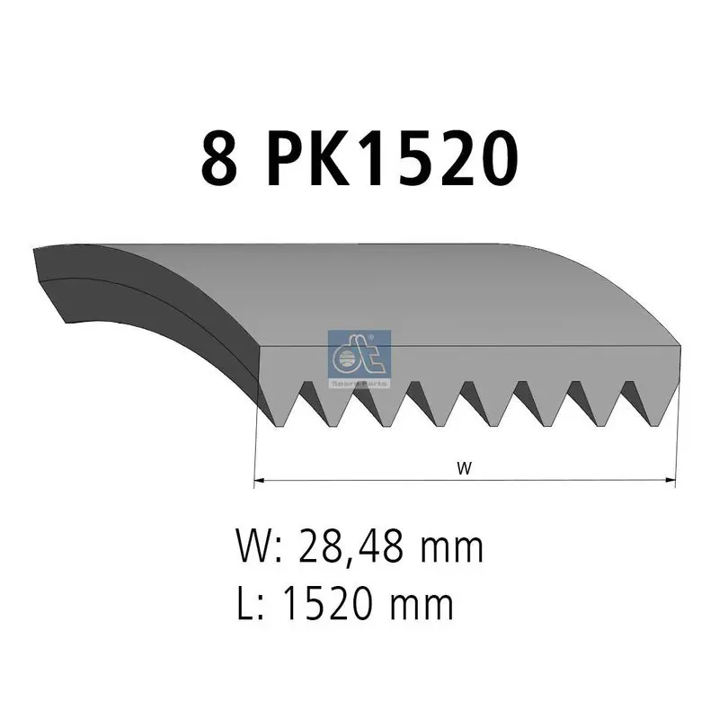 Handler.Part V-Ribbed Belt DT Spare Parts 121189 1