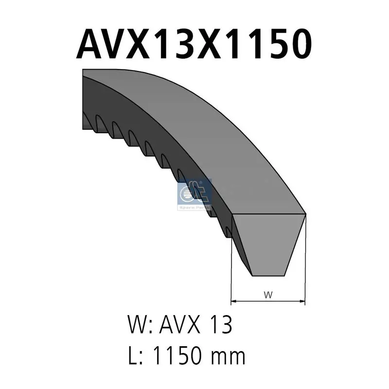 Handler.Part V-belt DT Spare Parts 121200 1