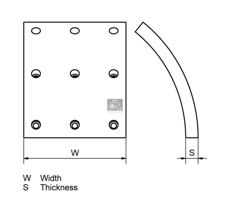 Handler.Part Brake lining kit, drum brake DT Spare Parts 491131 2