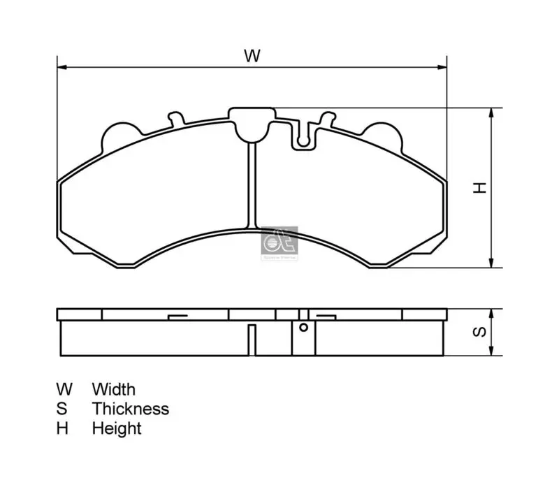 Handler.Part Brake pad set, disc brake DT Spare Parts 490939 3