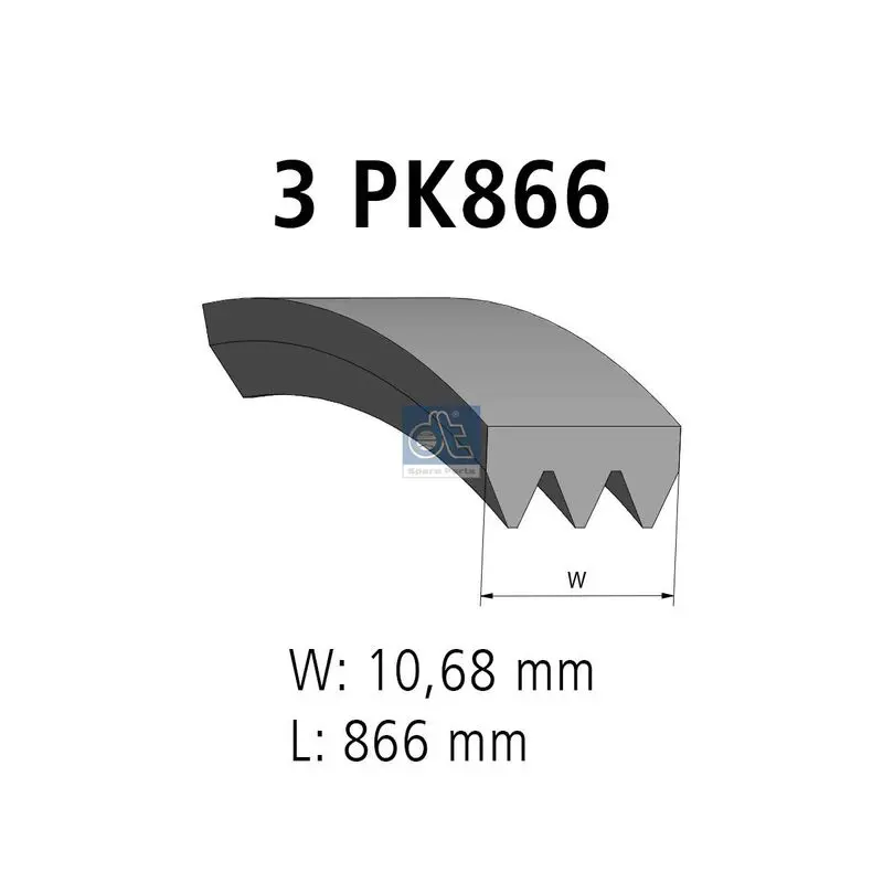 Handler.Part V-Ribbed Belt DT Spare Parts 1215400 1