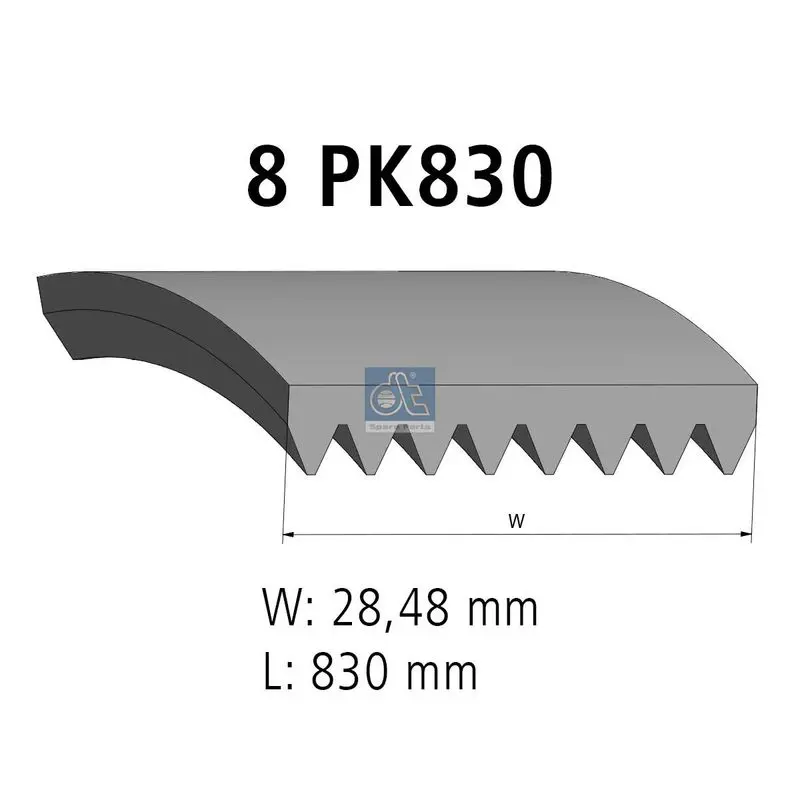 Handler.Part V-ribbed belts DT Spare Parts 221058 1